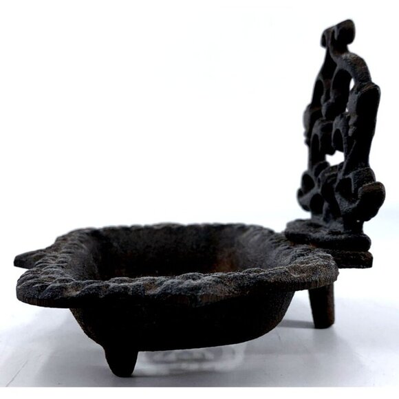 Cast Iron Soap Dish 6" x 4.5" Farmhouse Rustic - Picture 6 of 7